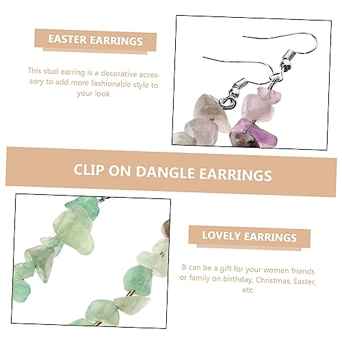 Boucles d'oreilles en perles multicolores, le cadeau idéal en pierre naturelle - 2