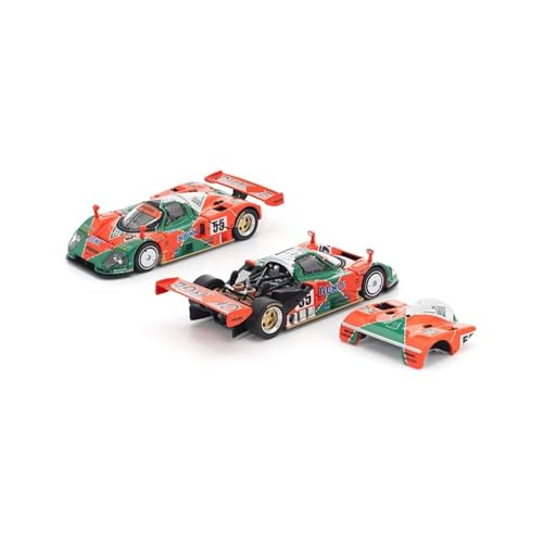 Modelo de carro HTLNUZD 1:64 escala S53-01 787B-91 miniatura 3
