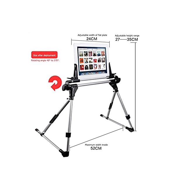 TYTG Laptop-Zubehör Einstellbarer Tablet-Stand, faules Bett, Boden, Schreibtisch, Stativ, Faltbarer Tabletständer… – Bild 6