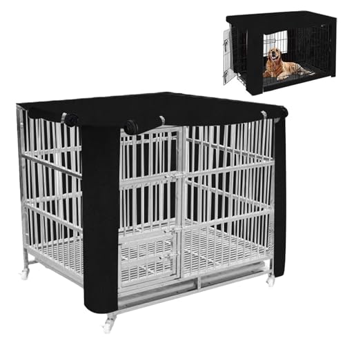 小型犬用クレートカバー | 屋外ペットケージプロテクター | 通気性 UVブロック 多機能 ペットクレートカバー 旅行 キャンプ 屋内 屋外用