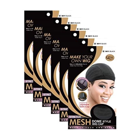 (6 Pack) Qfitt - Mesh Dome Style Wig Cap #5011 by Qfitt Cover