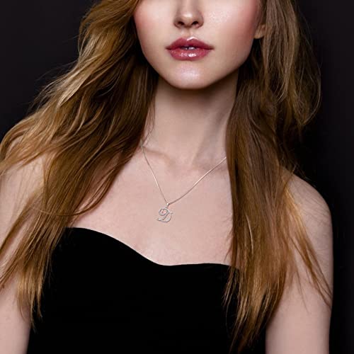 STARCHENIE Initial Necklace for Women Sterling Silver Letters 26 Alphabet Pendant Rose Flower Jewelry Gifts for Family Sisters Friend2