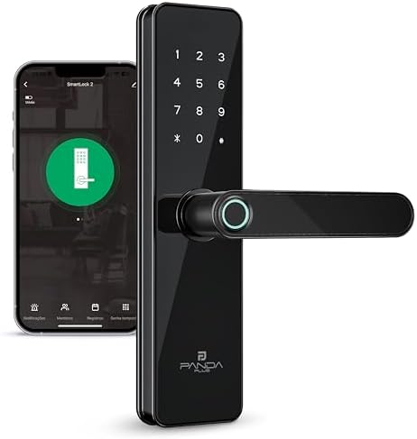 Fechadura Digital Biométrica Wifi Inteligente AMG-F01 Alumínio Pr...