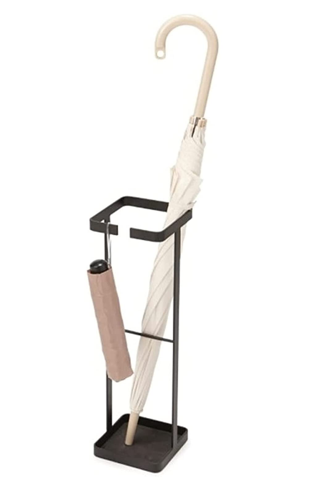Porte-parapluie en fer peu encombrant – Design carré multifonction à séchage rapide pour la maison et le bureau – Solution de rangement pour parapluie