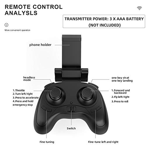 Drone RC Com Câmera 4K, Walory H1 RC Drone Mini Drone Para Crianças Quadcóptero Dobrável Com Função