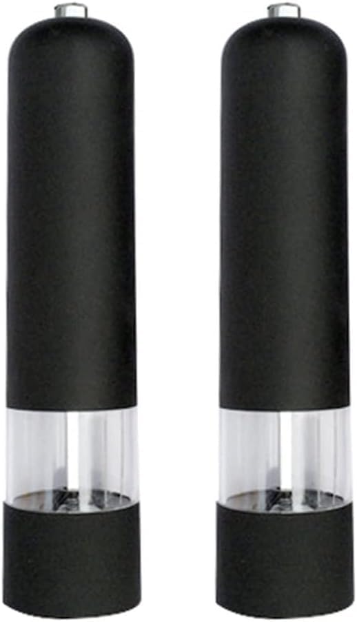 Electric Salt and Pepper Mill Set Automatic Herb Spice Grinder Adjustable Coarseness Gifts Kitchen Gadget(A)