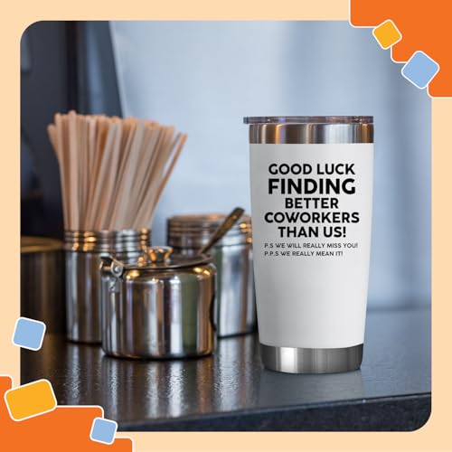 Image of NewEleven Coworker Leaving Gift - Farewell, Going Away, New Job, Goodbye, Good Luck for Colleagues, Boss, Men, Women, Friends - 20 Oz Tumbler