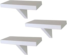 ウォールシェルフ 壁を傷つけない 壁掛け棚 ミニ (幅18cm / ホワイト / 3個セット) 飾り棚 ウォールラック (木製/おしゃれ/シンプル) インテリア