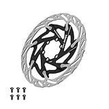 KiBcsLic Bike Disc Brake Rotor Parts 160mm Bicycle Brake Rotor Braking for Cycling Outdoor, Black