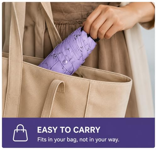 Image of Umbrella for Women | Umbrellas for Men | UV Coated 3 Fold Umbrella for Rain with Auto Open and Close Small Printed Folding Travel-Foldable Windshield