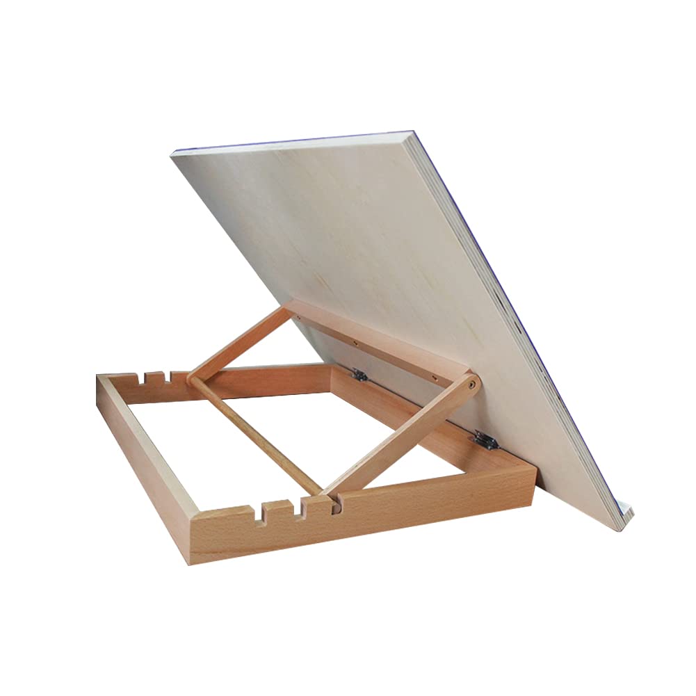 Nautical Beach Decor Adjustable Wooden Puzzle Board Easel, Non-Slip Felt Top Portable Tilting Jigsaw Puzzles Table for Up to 1000 Pieces (21 x 30 Inch)