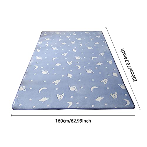 Tapete decorativo azul luminiscente 160x200 cm para niños miniatura 2