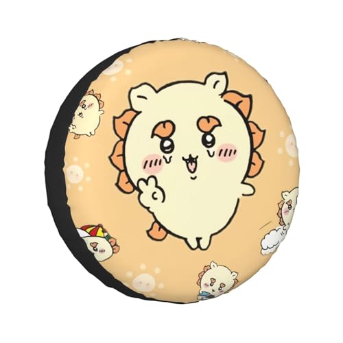 タイヤカバー ちいかわ シーサー スペアタイヤカバー おしゃれ タイヤ収納 防塵 防水 防紫外線 日焼け止 汚れ防止 劣化対策 タイヤバッグ 持ち運び便利 取付簡単 カー用品 14〜17インチ 屋外 軽自動車 普通車 汎用 14インチ:直径60-69cm