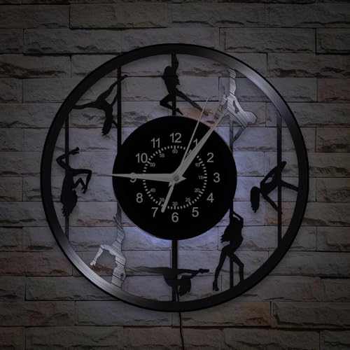 Reloj de pared analógico con luces LED y diseño moderno miniatura 5