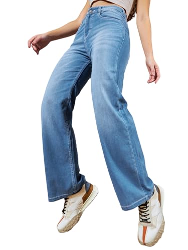 Image of Dolce Crudo Women's High Waist Straight Fit Jeans