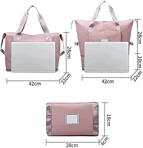 GDSAFS Large Capacity Folding Travel Bag, Foldable Travel Duffel Bag, Portable Travel Lightweight Waterproof Oxford Fabric Duffel Bag for Sports, Gym, Vacation (Purple) 7 GDSAFS Large Capacity Folding Travel Bag, Foldable Travel Duffel Bag, Portable Travel Lightweight Waterproof Oxford Fabric Duffel Bag for Sports, Gym, Vacation (Purple)
