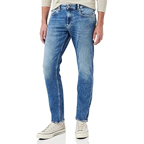 Calvin Klein Jeans Men's Slim Pants, Denim Medium, 30W / 30L Cover