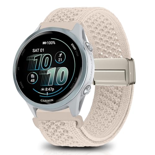 [KeeFos] 20mm �o���h Garmin(�K�[�~��) Forerunner 570 42mm/165/245/645/Approach S50/S44/Vivoactive 6/Vivoactive 5/Venu Sq 2/Venu 2 Plus 