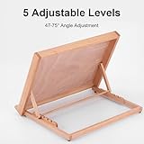 BEOSIOR A3 Drawing Board Large Adjustable Desktop Easel Portable Drafting Table Beech Wood Lightweight Folding Art Board - Image 7