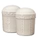 Signature Housewares Sorrento Collection Stoneware Salt and Pepper Shaker Set, Ivory Antiqued Finish