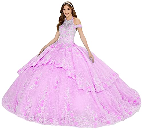 Robe douce 16 en dentelle TSxuelian avec traîne de balayage et finitions perlées