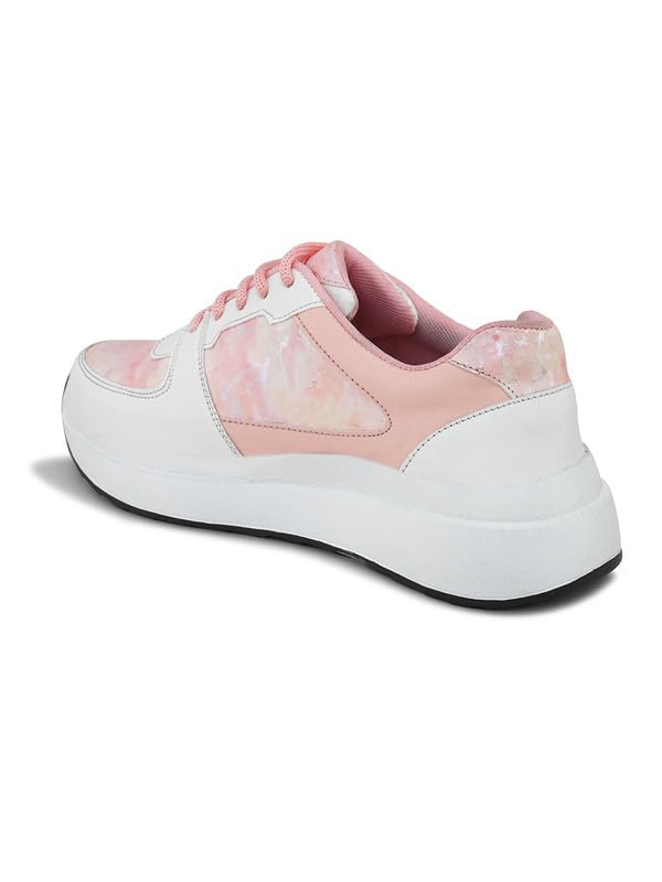 Image of XE Looks Women's Stylish, Attractive & Fancy Lace up Sneakers Shoes All Day Casual Wear for Women & Girls