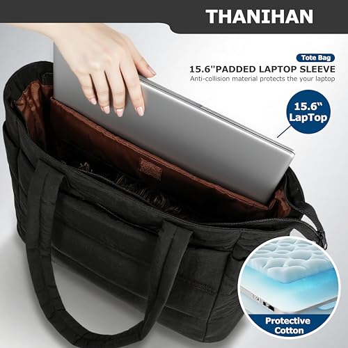 Image of Tote Bag for Women ，Travel Puffy Tote Bag For Women，Puffer Work Tote Handbag、Shoulder Bag Handbag for Travel, Work, Gym