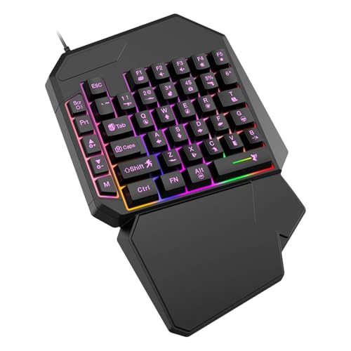Genérico Teclado ergonómico para Juegos, Teclado portátil para Juegos, de Juego mecánico RGB programable | ergonómico para Profesionales, Teclado para Entretenimiento Diario