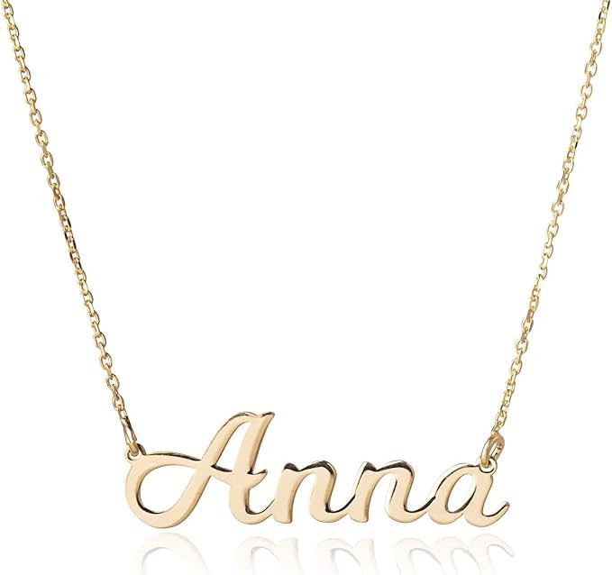 Collier avec Prénom en Or Jaune 9KT Sakrami d'une Élégance Unique