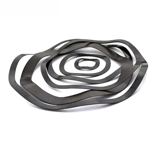 Mdingbao-V[bV[ M3 M4 M5 M6 M8 M10 M12 M14 M16 M19 M21 M24 M27-M50 65Mn Black Three Wave Gasket Wave Spring Washer, Ƒϋv