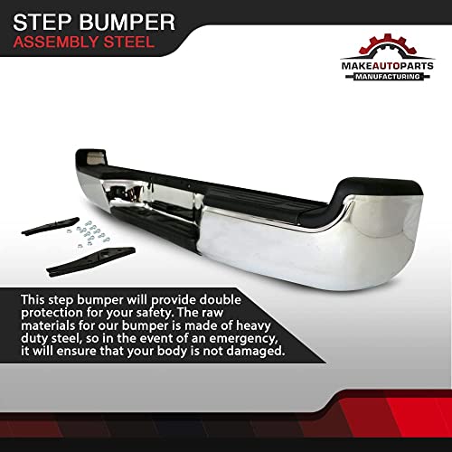 Make Auto Parts Manufacturing Rear Step Bumper Assembly Chrome Steel For Toyota Tacoma 2005 2006 2007 2008 2009 2010 2011 2012 2013 2014 2015 With SR5 Package - TO1103113