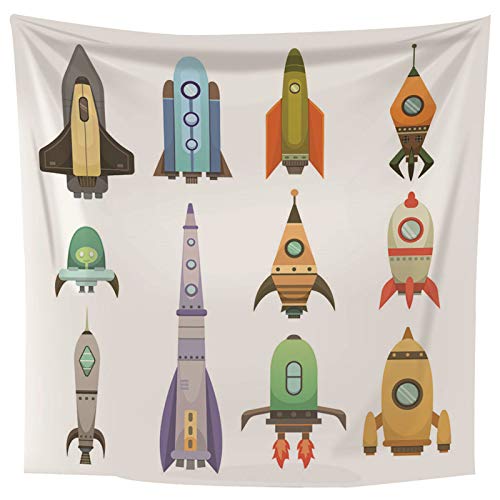 Tapiz de pared blanco lavable para dormitorio infantil de aviones 5