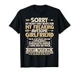 I Love My Freaking Awesome Girlfriend Shes a Bit Crazy Funny T-Shirt