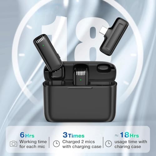 Image of Omnidirectional K9 Dual Wireless Lavalier Microphone for Android /iPhone 3 in 1 Collar Mic with USB-C & Lightning Plug | Mini Portable Bluetooth Speaker with Microphone (J13-Black)