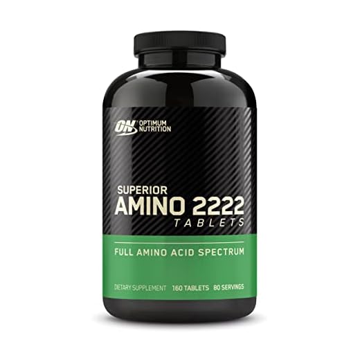 Optimum Nutrition Superior Amino 2222 Tablets, Complete Essential Amino Acids, EAAs, 160 Count