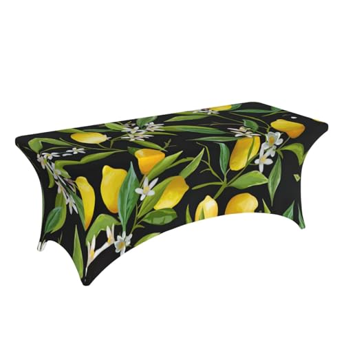 Nappe de table extensible citron pour sublimer vos fêtes et buffets de mariage