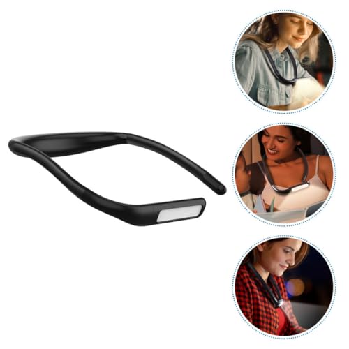 Lampe de lecture de cou LED rechargeable avec bras flexible et 3 couleurs