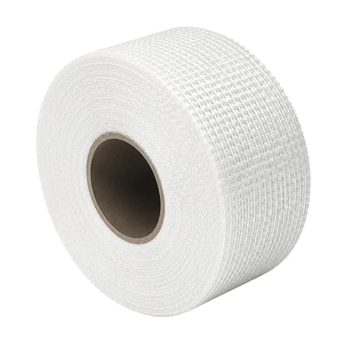 SopimusZ Fugenband 50 mm x 100 M,Glasfaser-Gewebeband zum Lückenlosen Verspachteln von Fugen,Gewebeband Bewehrungsstreifen für Gipskartonplatten,Risse und Löcher- Selbstklebend & Reißfest