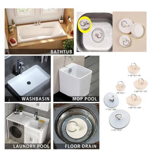 Tapones de Goma para Fregadero y Bañera 6 tamaños miniatura 5