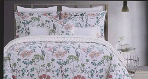 Nicole Miller King Duvet Cover Set 3 pc Floral...