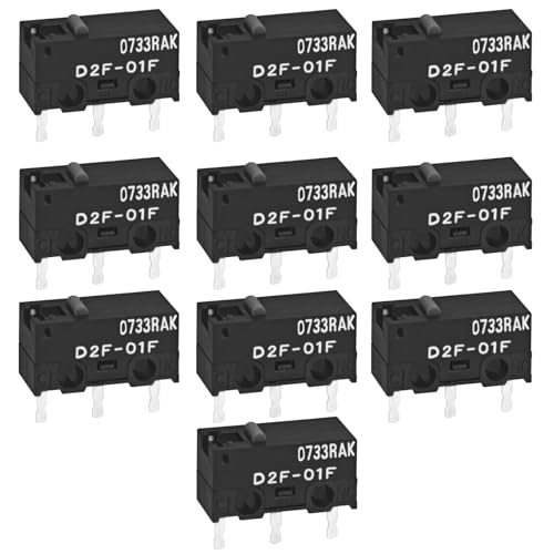 Micro interruptor D2F-01F (pacote com 10) - microinterruptor subminiatura SPDT, compatível com inter