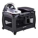 Pamo Babe Portable Playpen Foldable Playard for Baby and Toddler Mattress, Changing Table for Newborn Portable Playard