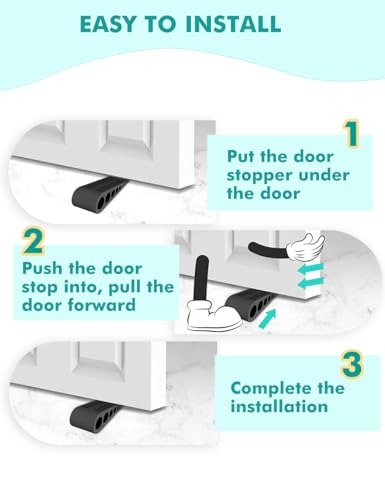 LINKWAY Türstopper keil für den Boden,Rutschfest, Langlebig und Schwer, Türkeil Gummi, Gummikeile Für alle Oberflächen