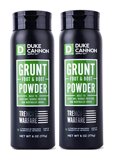 Duke Cannon Supply Co. Grunt Foot and Boot Powder for Men, 6 oz