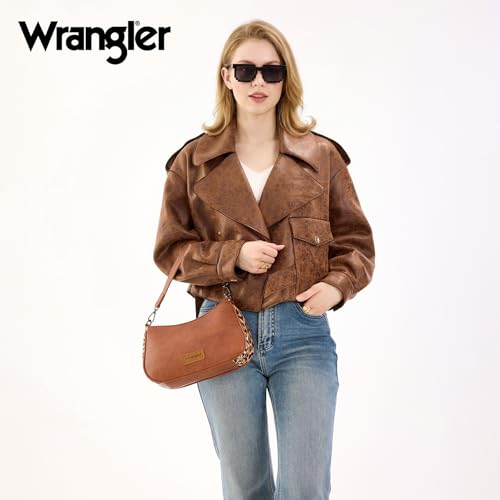 Image of Wrangler Western Shoulder Bag for Women Small Purse Aztec Hobo Bag HandBag with Detachable Strap