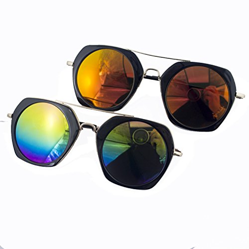Lunettes de soleil Funky cadre large 148 mm protection solaire totale lot de 2