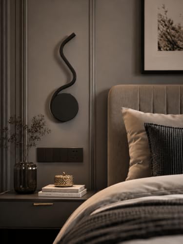 Image of FILLISKA Led Wall Highlighter Light, 3-in-1 Colour Changing, Luxurious Wall Decor (16 Watt MattBlack Wave-AM3306)