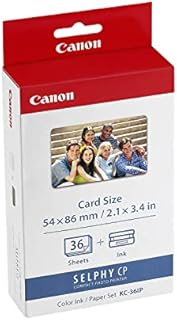 Canon KC-18IF Ink/Paper Set (18 x Credit Card size lables) for the SELPHY CP series, pack of 18