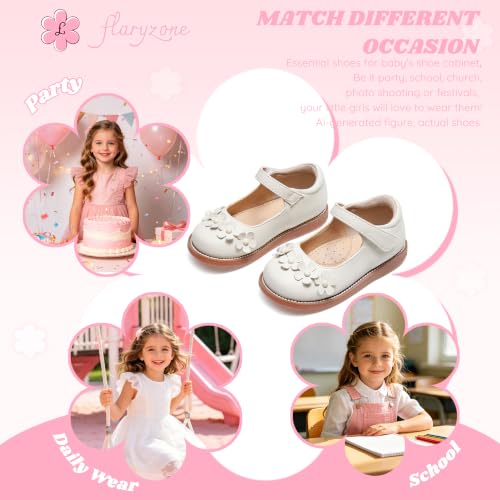 Image of Flaryzone Toddler Little Girl Mary Jane School Uniform Oxfords Flat Dress Shoes