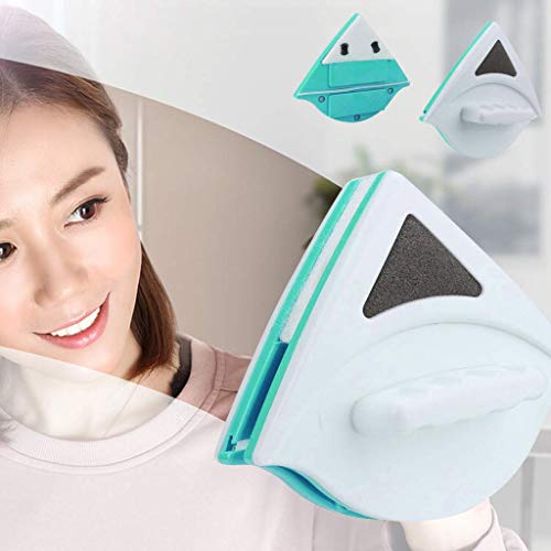 Image of Immortal Magnetic Window Glass Cleaner | Doublefaced Glass Cleaner | Double-Side Glazed Two Sided Wiper with 2 Extra Cleaning Cotton Squeegee Washing Equipment Household Magnet